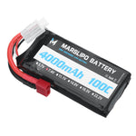 LinkMejor 7.4V 4000mAh 100C 2S Lipo Battery T Plug for RC Car
