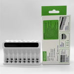 LinkMejor Screen Intelligent Battery Charger 8-Slot Type-C Fast Charge AA /AAA 1.2V NiMH Rechargeable Batteries Efficient Charging Battery Storage Box Smart Display