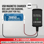 MH-5D8 Multifunction Smart Magnetic Charge Cable 3.7V Li Battery Compatible Type-C Fast Charging Auto Stop Compact Portable Battery Charger