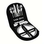 Xmund 10pcs Stainless Steel Camping Tableware Set-Portable AndDurable Outdoor Picnic Utensils With Plates Forks And Spoons For Hiking Backpacking And Camping Adventures-Perfect For Travel And Outdoor Meals
