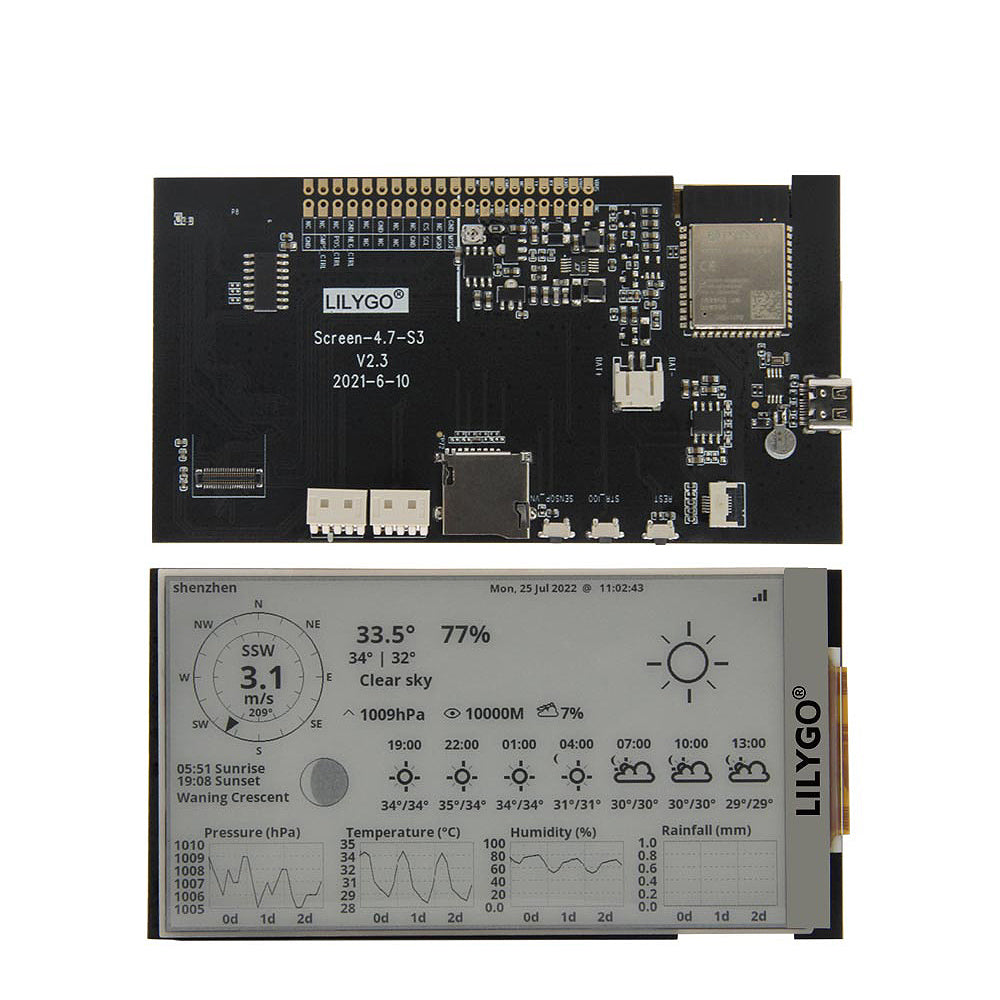 LinkMejor T5 4.7 Inch E-paper V2.3 ESP32-S3 Display Screen Module Board Support TF Card Compatible Raspberry Pi