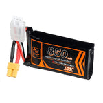 LinkMejor 7.4V 850mAh 100C 2S Lipo Battery XT30 Plug for RC Racing Drone