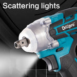 Drillpro 2 in1 520N.M Brushless Impact Cordless Electric Wrench Power Tool W/ 1/2 x Battery