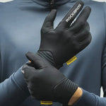 LinkMejor Cycling Gloves Touch Screen Winter Thermal Fleece Warmer Windproof Full Finger Non-slip Gloves for Riding Hiking Climbing