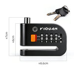 LinkMejor Motorcycle Password Disc Lock Bike High Security Anti-Theft Padlock Waterproof Alloy Bicycle Brake Rotor Lock