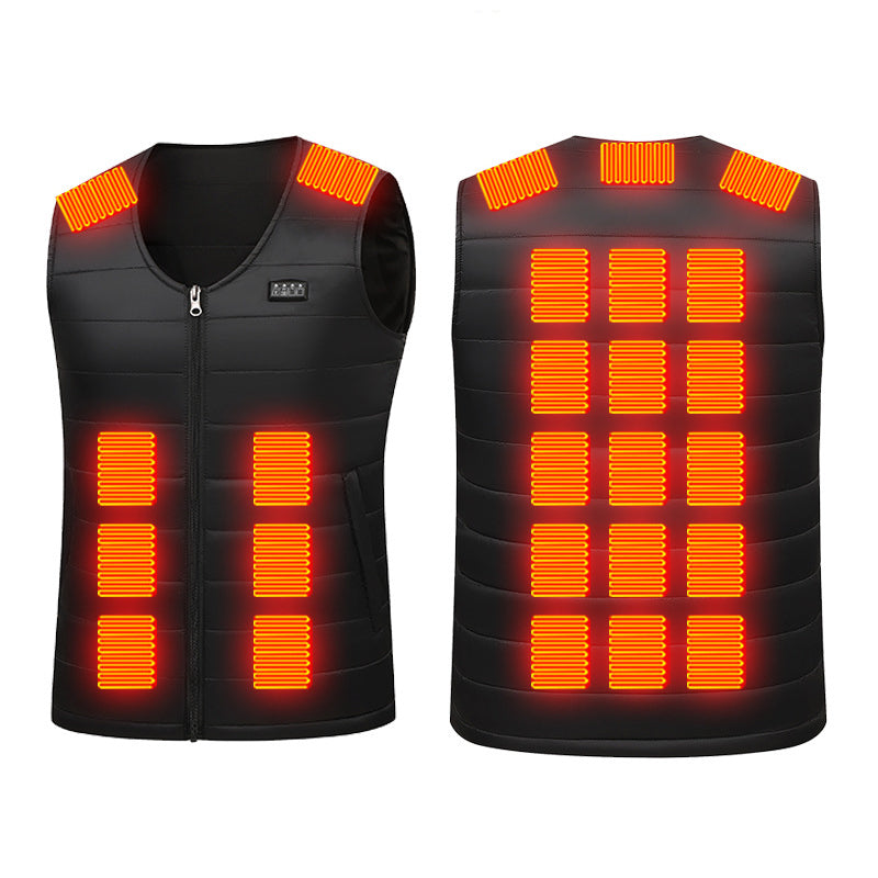 LinkMejor 26 Zones Electric Heated Vest for Women Men USB Charging Intelligent Constant Temperature Lightweight Warm  Sleeveless Heating Clothing