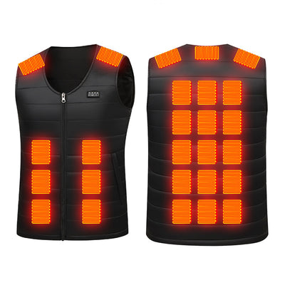 LinkMejor 26 Zones Electric Heated Vest for Women Men USB Charging Intelligent Constant Temperature Lightweight Warm  Sleeveless Heating Clothing