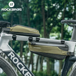 LinkMejor Bicycle Bag Quick Release Narrow Cycling Top Down Tube Bag Large Capacity Lightweight Reflective Triangle Bag for Outdoor Cycling