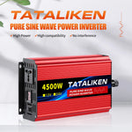 LinkMejor Pure Sine Wave Power Inverter 4500W Peak Pure Sine Wave 12V 24V to 110-220V 1500W Outdoor Camping Inverter Overload Protection