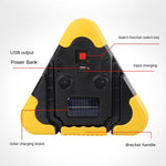 Solar Emergency Triangle Warning Light Safety Emergency Car Warning Frame Traffic Warning Sign Car Tripod Solar Reflective Triangle Emergency Light Warning