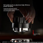 Comfook 51/53/58mm Wheel Hub Style Espresso Coffee Distributor Gravity Self-Leveling Distributor Espresso Leveler Too with Cyclone Base
