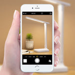 Elfeland Foldable Reading Table Lamp USB Touch Dimmable Eye Protection Led Desk Lamp Bedroom Student Reading USB Charge Night Light