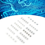 60pcs 12 Types Mini USB Socket Set Stainless Steel Port High Durability Easy to Store and Carry Industrial Control Components