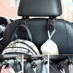Car Seat Headrest Hook Fuax Leather Hidden Rear Hanging Rack Storage Rack Storage Bag Rear Luggage Rack
