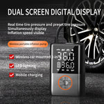 150Psi Cordless Air Pump Portable Car Air Pump Dual Screen Display 4000mAh Car Electric Tire Inflatable Pump for Car Motorcycle Bicycle Ball