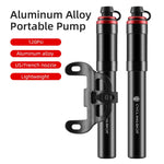 LinkMejor 120PSI  Aluminum Alloy Air Pump High-Pressure Power US French Nozzle Waterproof 68g Lightweight for Bike Football
