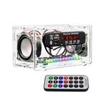 FM Radio DIY Electronics Kit Bluetooth 5.0 Speaker with Voice-activated Level Indicator DIY Electronic Kit DC5V Bluetooth Speak
