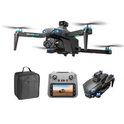 LinkMejor RG709 PRO GPS 5G WiFi FPV with 4.5inch LCD Screen Controller 1080P HD Dual Camera Servo Gimbal 360° Obstacle Avoidance Brushless Foldable RC Drone Quadcopter RTF