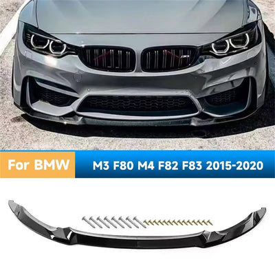 CS Style Front Bumper Lip Splitter Diffuser Spoiler for BMW M3 F80 M4 F82 F83 2015-2020 Car Accessory Lower Bumper Guard