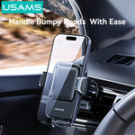LinkMejor ZJ090 One-Touch Air Vent Car Phone Holder 360° Rotation Auto-Lock Universal Car Phone Mount for 4.5-6.9 Inch Mobile Phones