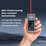 LinkMejor Digital Laser Tachometer Non-Contact RPM Meter 0.96 Inch TFT 300-200000 RPM Type-C 0.8s Sampling Infrared Sensor 5mW Laser Digital Stroboscope Aluminum Alloy Case