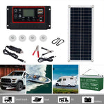 10W Solar Panel 12V Solar Cell 20A Controller Solar Plate Kit For Phone RV Car Caravan Home Camping Outdoor Battery