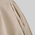 LinkMejor Men Trendy Layered Skirt Pants Loose Fit Casual Comfortable Wide Leg Trousers with Side Pockets Plus Size