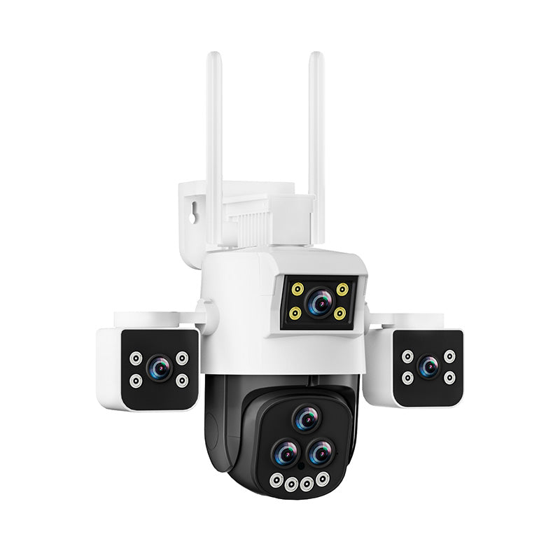 5 Lens Panoramic Surveillance Camera 20x Optical Zoom 360° PTZ 200W Pixel WiFi Camera Color Night Vision AI Human Detection 2-Way Audio Cameras for Home Security