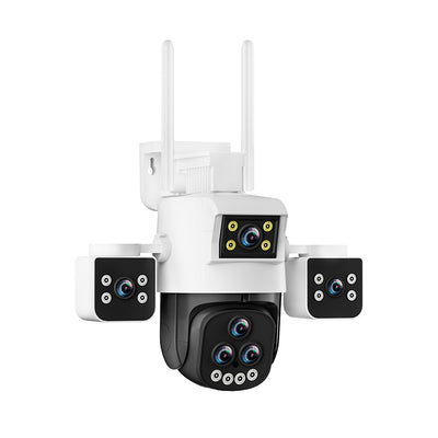 5 Lens Panoramic Surveillance Camera 20x Optical Zoom 360° PTZ 200W Pixel WiFi Camera Color Night Vision AI Human Detection 2-Way Audio Cameras for Home Security