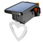 Bikight Solar Bike Taillight Light Sensor 3 Light Modes Waterproof Round Heart Shape Bicycle Rear Light for Night Cycling