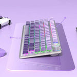 LinkMejor F3001 Tri-mode Mechanical Keyboard with Multifunctional Knob 87-keys Gradient Color RGB Lighting 2000mAh Battery E-sports Gaming Keyboards