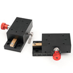 Dove Tail Displacement Platform 40mm Travel Range CNC Aluminum Alloy 0.01mm Precision Brass Rack and Pinion Control