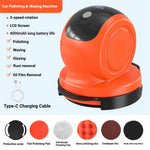 Wireless Portable Polisher 3 Speed Adjustable LED Display Mini Electric Car Waxing Tool Polishing Waxing De-icing Machine