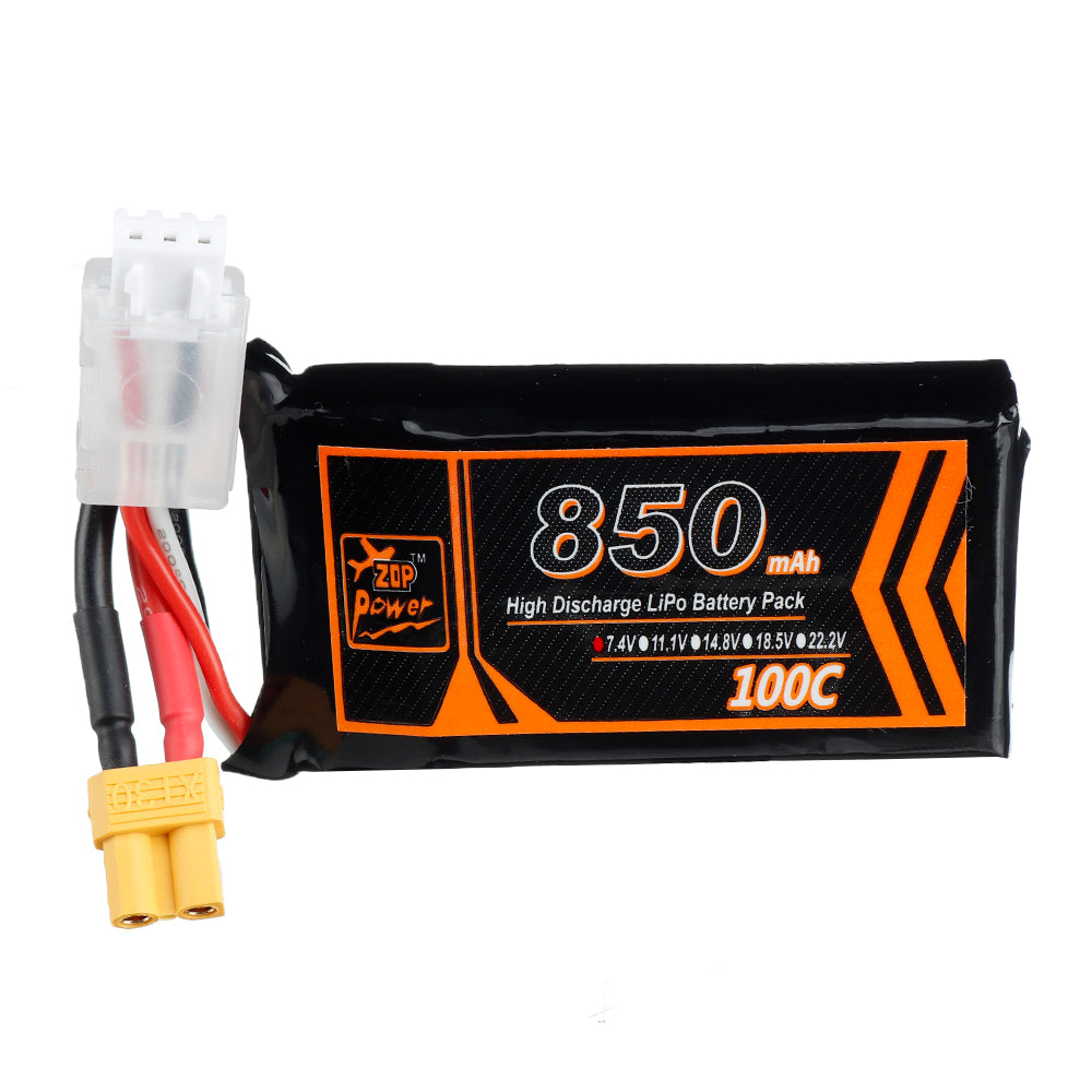 LinkMejor 7.4V 850mAh 100C 2S Lipo Battery XT30 Plug for RC Racing Drone