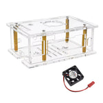Orange Pi RV2 Acrylic Case Transparent Shell Cooling Fan Optional Copper Heatsinks Protective Box for Single Board Computer