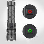 LinkMejor XHP70 1500LM 300m Ultrabright Strong Flashlight Powerful LED Torch Type-C Rechargeable Telescopic Zoom