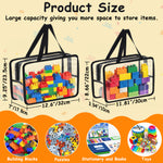 Clear Black Toy Storage Bags 4-Pack Large Size x2 Extra Large Size x2 Large Size x4 Extra Large Size x4