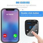 Dual USB Car MP3 Player Fast Charger FM bluetooth Receiver Compatible 5.0 FM Transmitter USB Flash Drive Plug Car Kit