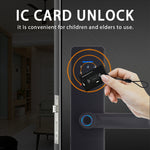 LinkMejor WF-X8 Tuya Smart WiFi Fingerprint Doorlock Password/APP/IC Card/Key/Fingerprint Unlock Built-in Camera Semi-conductor Intelligent Door Lock