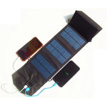 5V 15W USB Solar Chargers with 5 Folding Solar Panel Portable Solar Cell Waterproof Solar Battery Chargers Power Bank