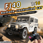 LinkMejor HG4-211 RTR 1/16 2.4G 4WD RC Car for TOYOTA FJ40 Land Cruiser Off-Road Truck with Winch LED Light Sound Smoke Simulated Suspension Metal Drive Shaft Spring Wheel Hub Remot Control Vehicles Models Toys