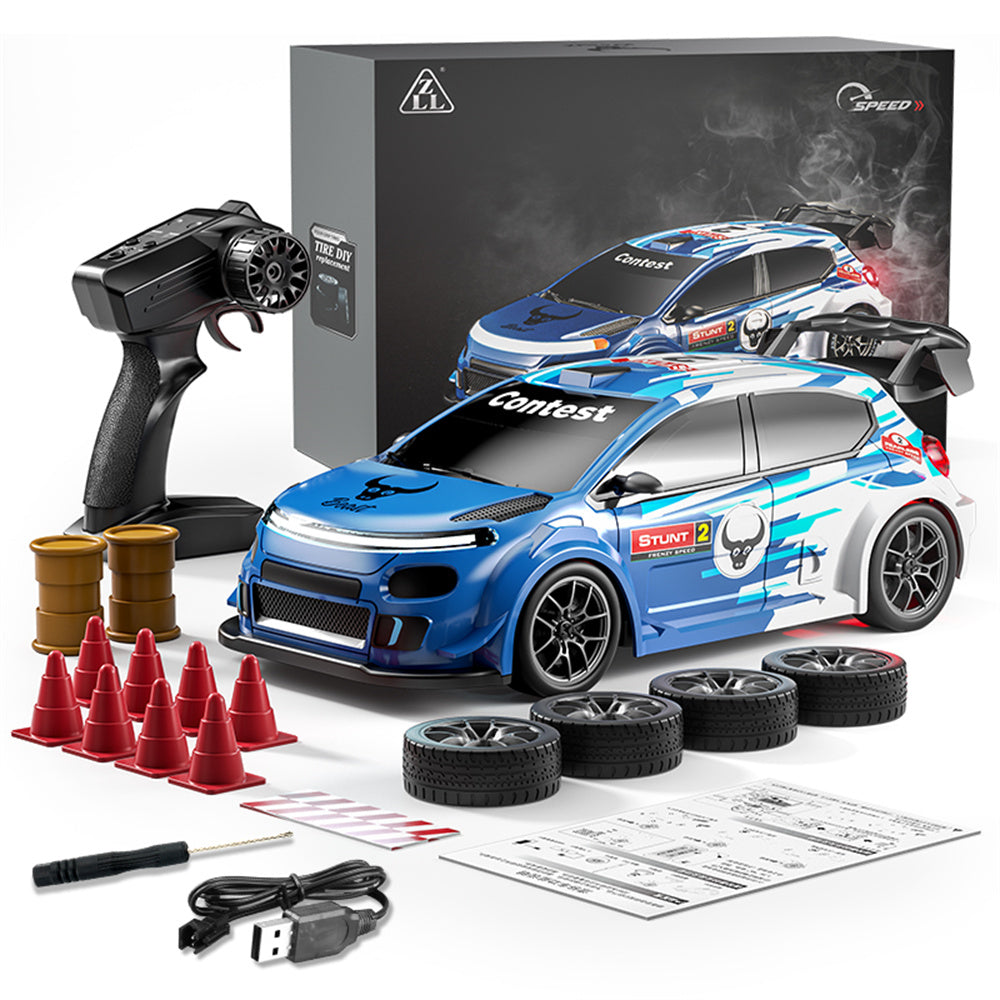 LinkMejor SG718 RTR 1/24 2.4G 4WD Drift RC Car Mini LED Light Remote Control High Speed On-Road Racing Vehicle Model Boys Gifts Toys