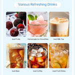 Comfook Portable Mini Desktop Ice Maker Quick 8/10 Solid Ice Cubes in 15 Mins Quiet & Compact for Home Office Camping Car Use
