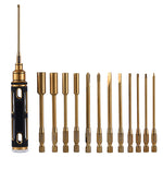 12Pcs 1.5/2/2.5/3/4/5.5mm Hexagonal Phillips Slotted Screwdriver  Nut Driver Tool Set for RC Model