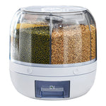 LinkMejor Grain Rice Storage Container Dispenser 360° Rotating Rice Dispenser Kitchen Organizer