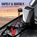 6000A Peak Car Jump Starter with Air Blower 24000mAh Emergency Starting Inflator Air Pump Suction Blower GF-01 Portable Power Bank All-in-one Machine Digital Display LED Multifunctional