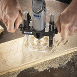 LinkMejor Plunger Router Base Milling Trimming Machine Transparent Plastic Base 2 Depth Adjustment Power Turning Tool Accessory