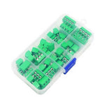 50PCS PCB Terminal Block Connector Pitch 5.0mm Straight Pin KF301 2P 3P 4P Screw PCB Terminal Blocks Connector Assortment Kit