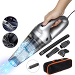 120W Portable Auto Car Handheld Vacuum Cleaner Duster Wet & Dry Dirt Suction with LED Light