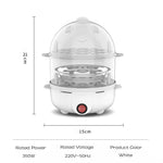 350W Electric Egg Cooker 7 Eggs Capacity 360° Steaming Multifunctional Food-grade Material Quick Heating for Breakfast